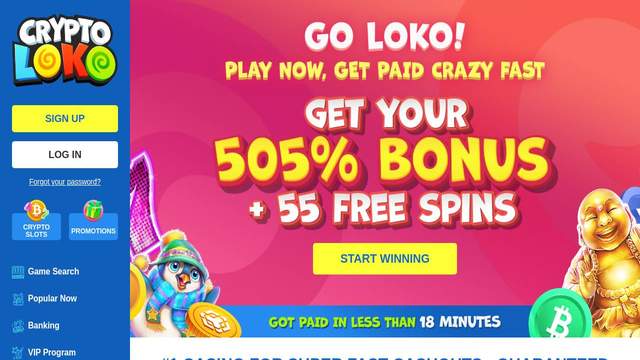 Crypto Loko casino screenshot